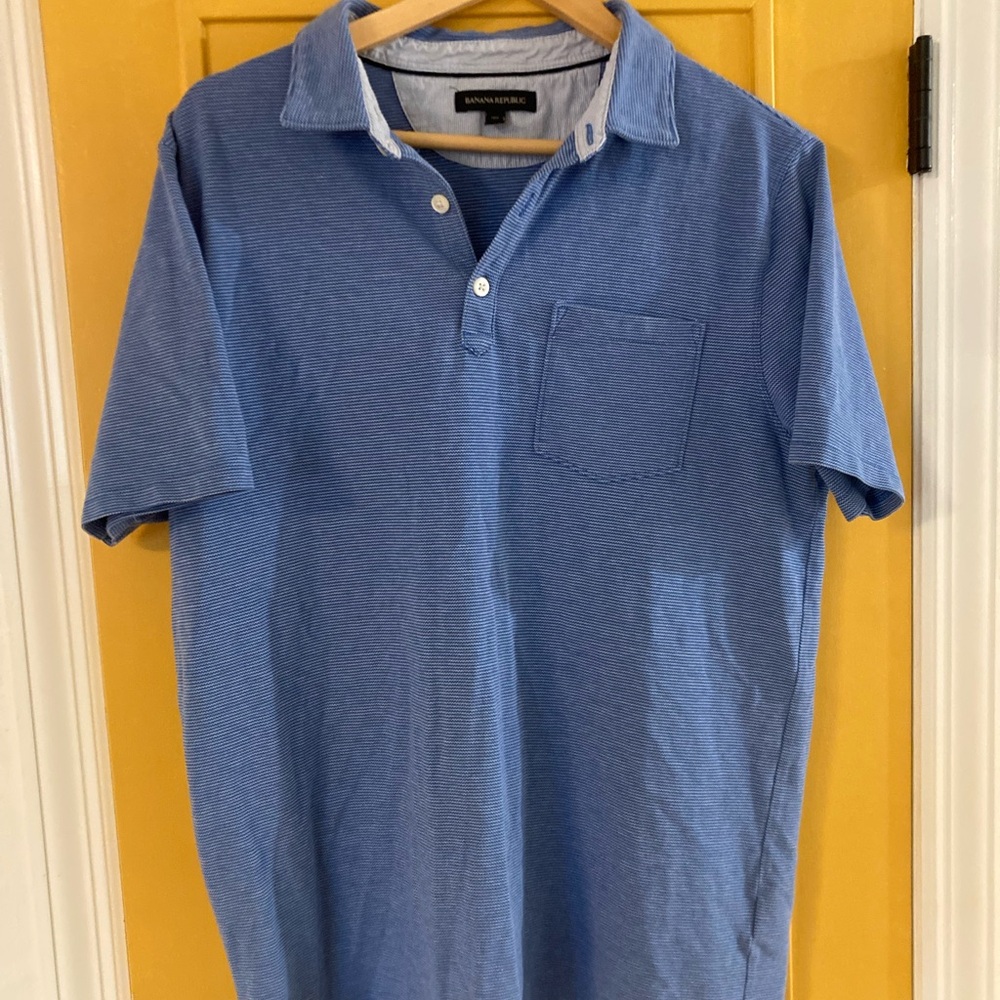 Banana Republic Classic Blue Polo Shirt